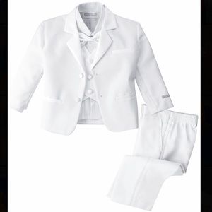 Boys White Tux for Baptism. Size 18-24 months